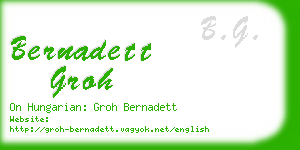 bernadett groh business card